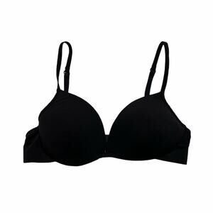 La Perla Underwire Lightly Padded Push Up Bra Black FLAW Womens 32C